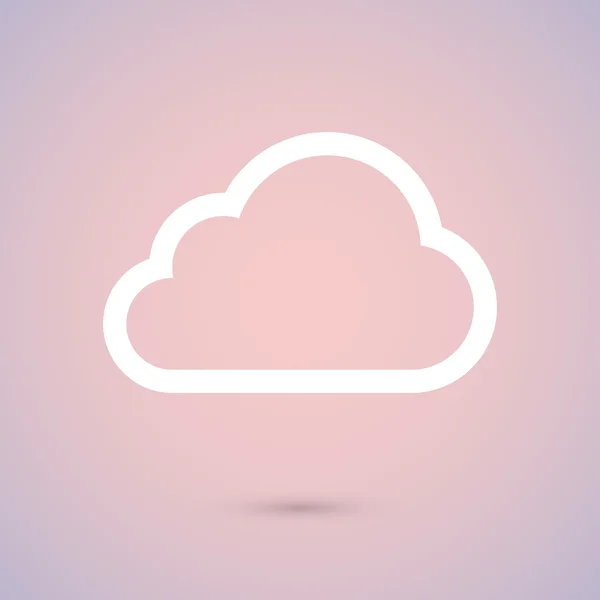 Nube icono de diseño plano — Vector de stock