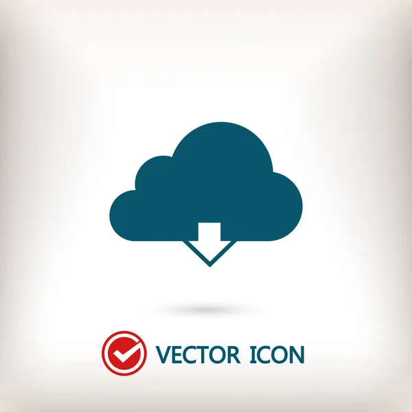 Cloud computing download pictogram — Stockvector