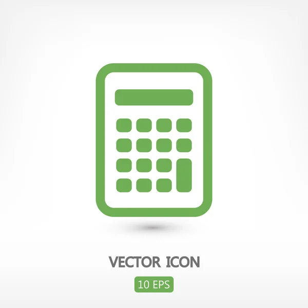 Ícone de calculadora de design plano — Vetor de Stock