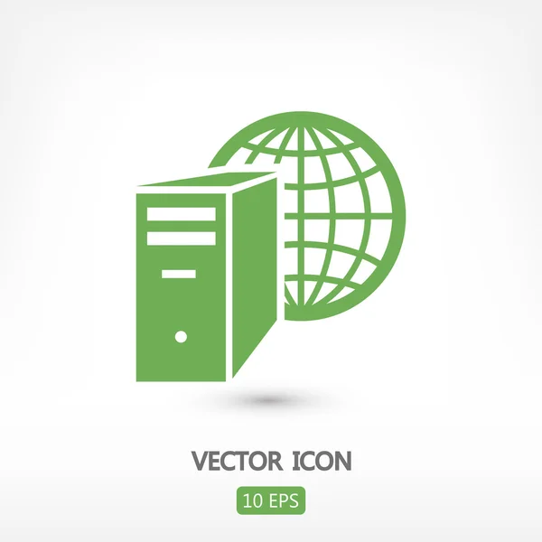 Icono del servidor informático — Vector de stock