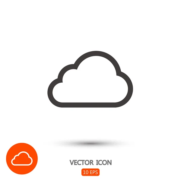 Cloud fladt design ikon – Stock-vektor