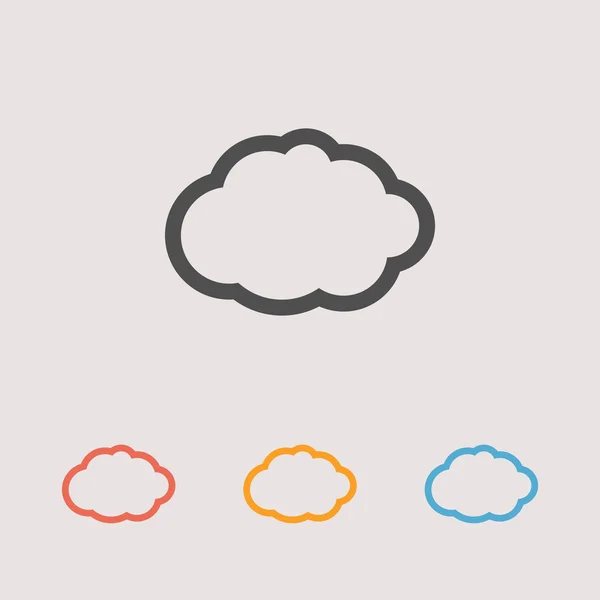 Ícone de design plano nuvem —  Vetores de Stock