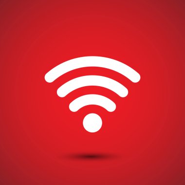 Kablosuz simgesi, düz tasarım stili