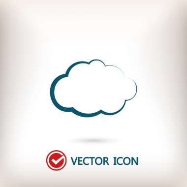 Bulut düz tasarım simgesi