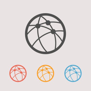 Küresel teknoloji ya da sosyal ağ simgesini