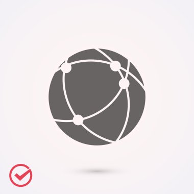 Küresel teknoloji ya da sosyal ağ simgesini