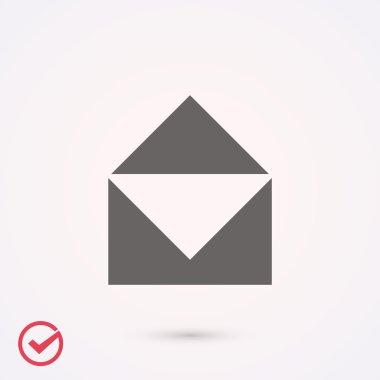 Posta düz tasarım simgesi