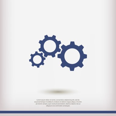 Gears'ı simgesi, düz tasarım stili