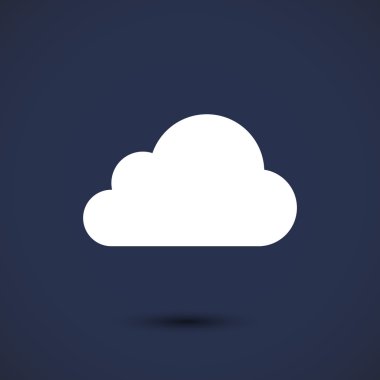 Bulut düz tasarım simgesi