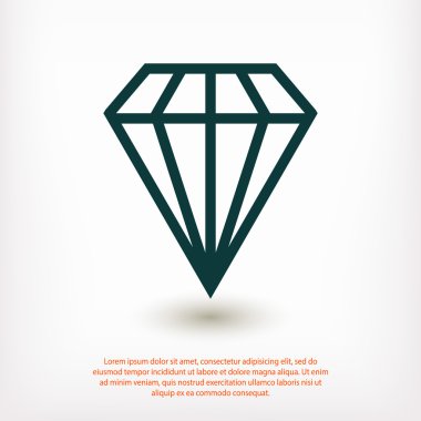 Elmas düz tasarım simgesi