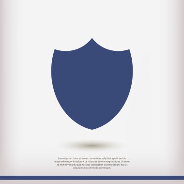 Kalkan kutsal kişilerin resmi, düz tasarım stili