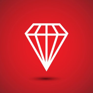 Elmas düz tasarım simgesi