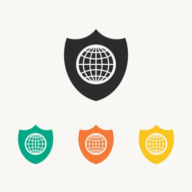 Kalkan kutsal kişilerin resmi, düz tasarım stili