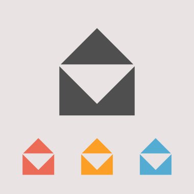 Posta düz tasarım simgesi