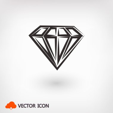 Elmas düz tasarım simgesi