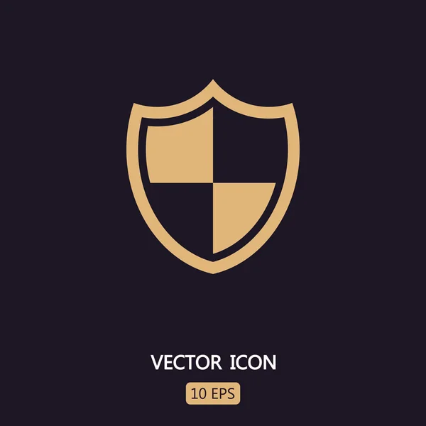 Icono de escudo, Estilo de diseño plano — Vector de stock