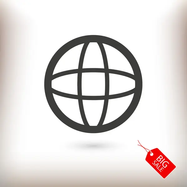 Wereldbol pictogram ontwerp — Stockvector