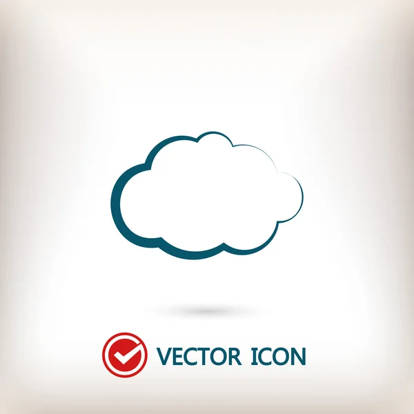Mrak plochý design ikony — Stockový vektor