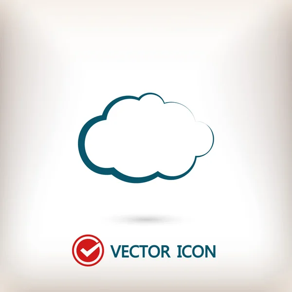 Nube icono de diseño plano — Vector de stock