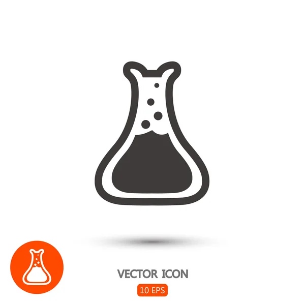 Icono de vidrio de laboratorio — Vector de stock