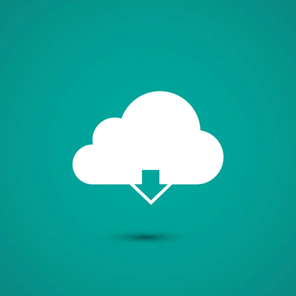 Számítási felhő letöltés ikon — Stock Vector