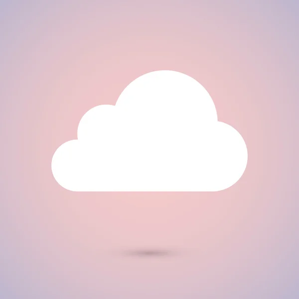 Nube icono de diseño plano — Vector de stock