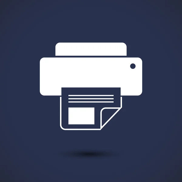 Plochý design ikony tiskárny — Stockový vektor