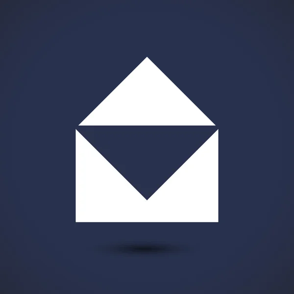 Ícone de design plano de correio — Vetor de Stock