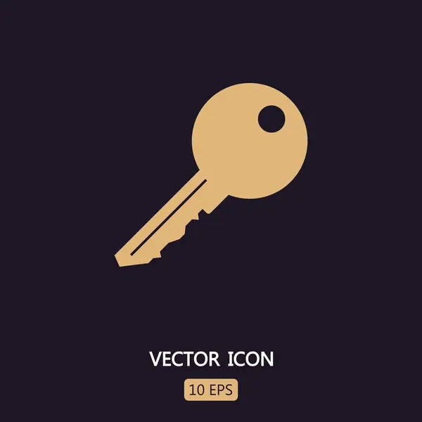Icono de diseño plano clave — Vector de stock