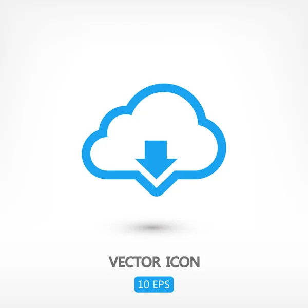 Cloud computing download icon — Stock Vector