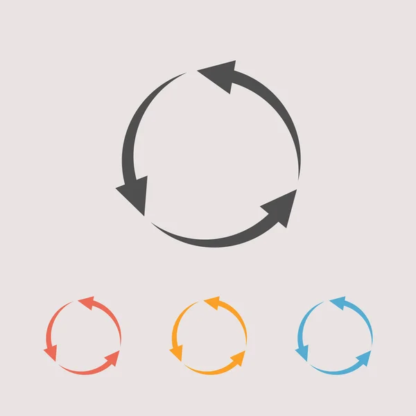 Circulaire pijlen pictogram — Stockvector