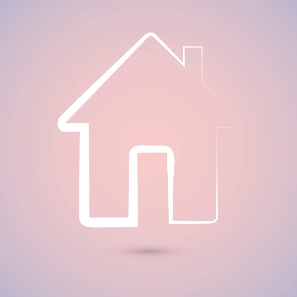 Casa icono de diseño plano — Vector de stock