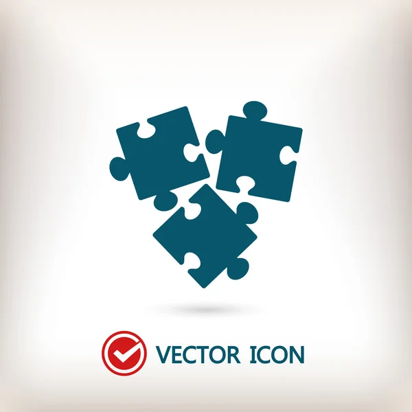 Icono de piezas rompecabezas — Vector de stock