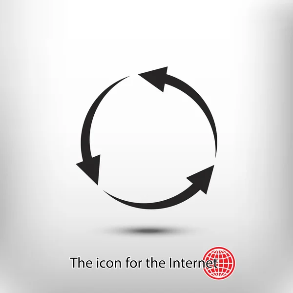 Flecha circular icono — Vector de stock