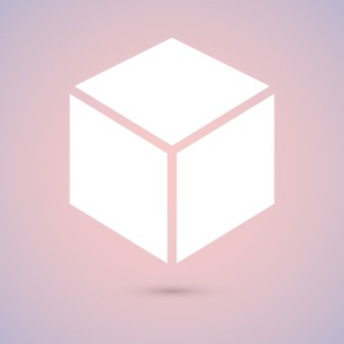 3D küp logo tasarım simgesi