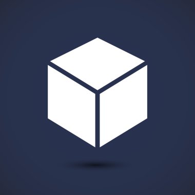 3D küp logo tasarım simgesi