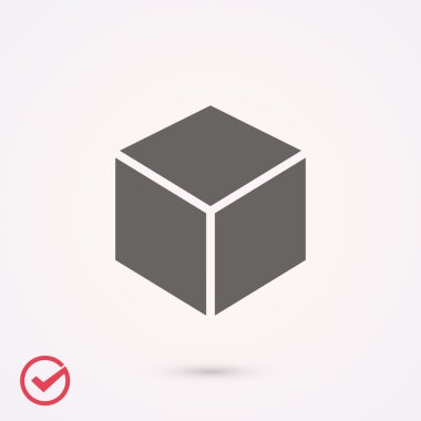 3D küp logo tasarım simgesi