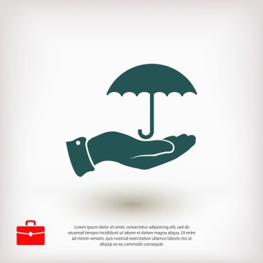 El simgesi olan şemsiye