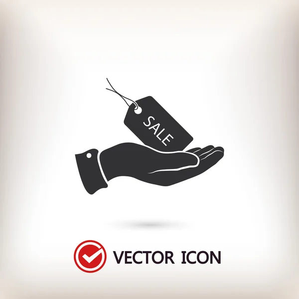 Verkoop tag girosaldi pictogram — Stockvector