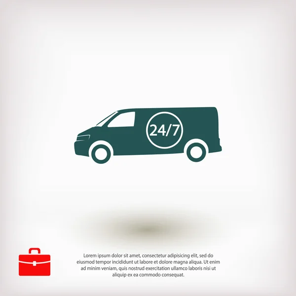 Pictogram van de 24 uur van de auto — Stockvector