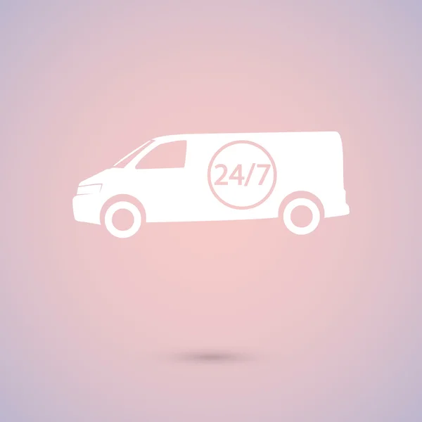 Pictogram van de 24 uur van de auto — Stockvector