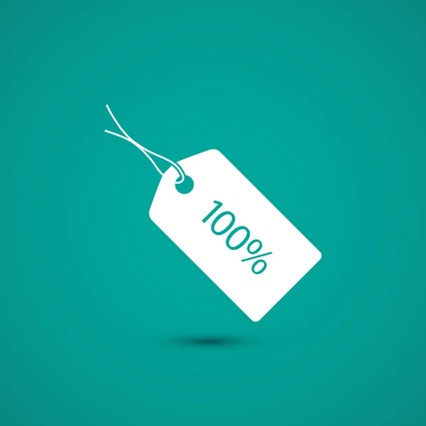 100% -Tags-Symbol — Stockvektor