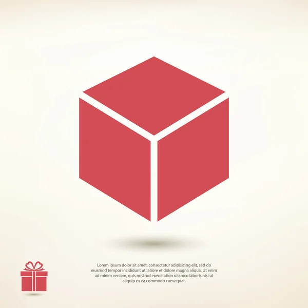 3d 큐브 로고 디자인 아이콘 — 스톡 벡터