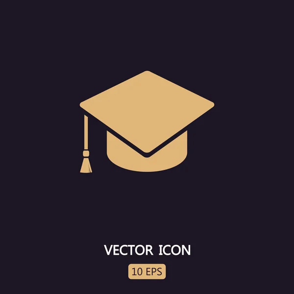 Icône de chapeau de graduation — Image vectorielle