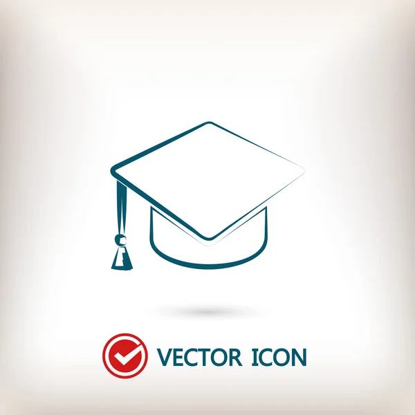 Icono de la tapa de graduación — Vector de stock