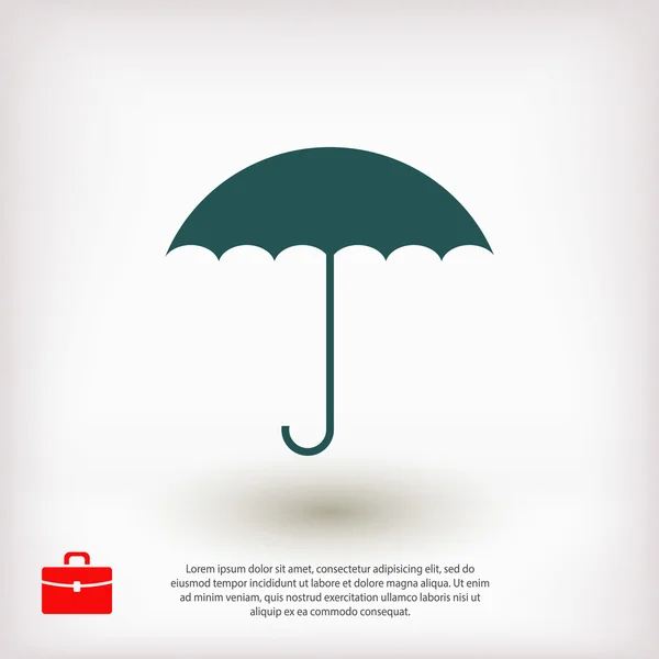Paraplu pictogram illustratie — Stockvector