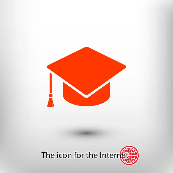 Icono de la tapa de graduación — Vector de stock