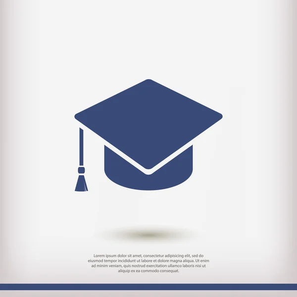 Graduation cap icon — Stock Vector