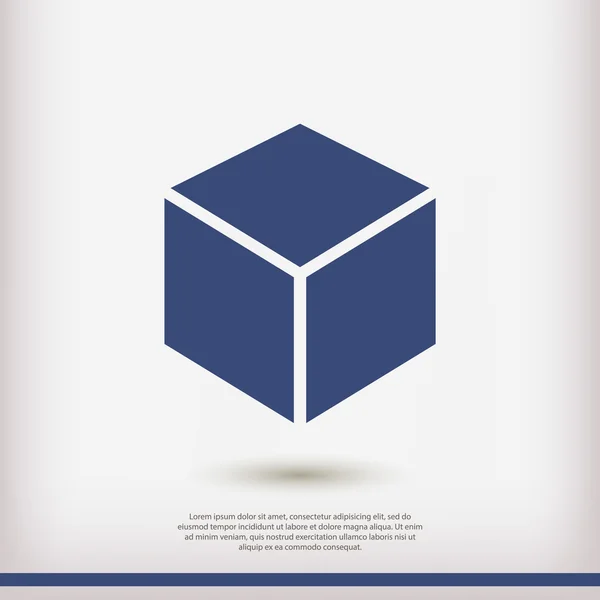 3D kuben logo design ikon — Stock vektor