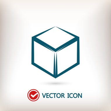 3D küp logo tasarım simgesi